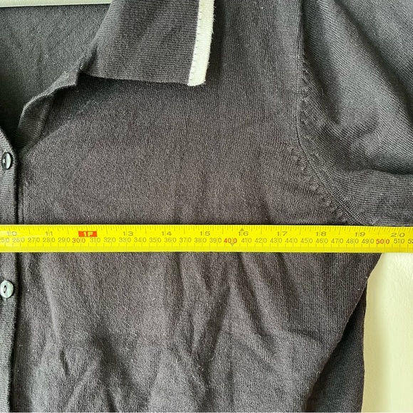 Penman’s Plus Black Button-Up Cardigan Shirt | Contrast Trim | 1X Women’s Top - Picture 8 of 9